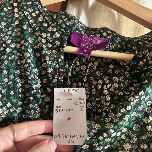 J. Crew Delilah Dress In Liberty Marguerite Fabric Floral Mini Short NWT Size S - Picture 4 of 7